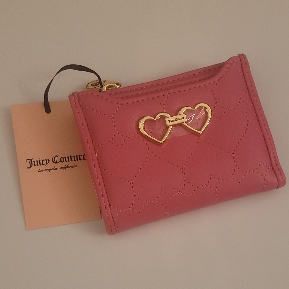 Juicy Couture Pink Straight From The Heart Bifold With Pullout Card Case NWT